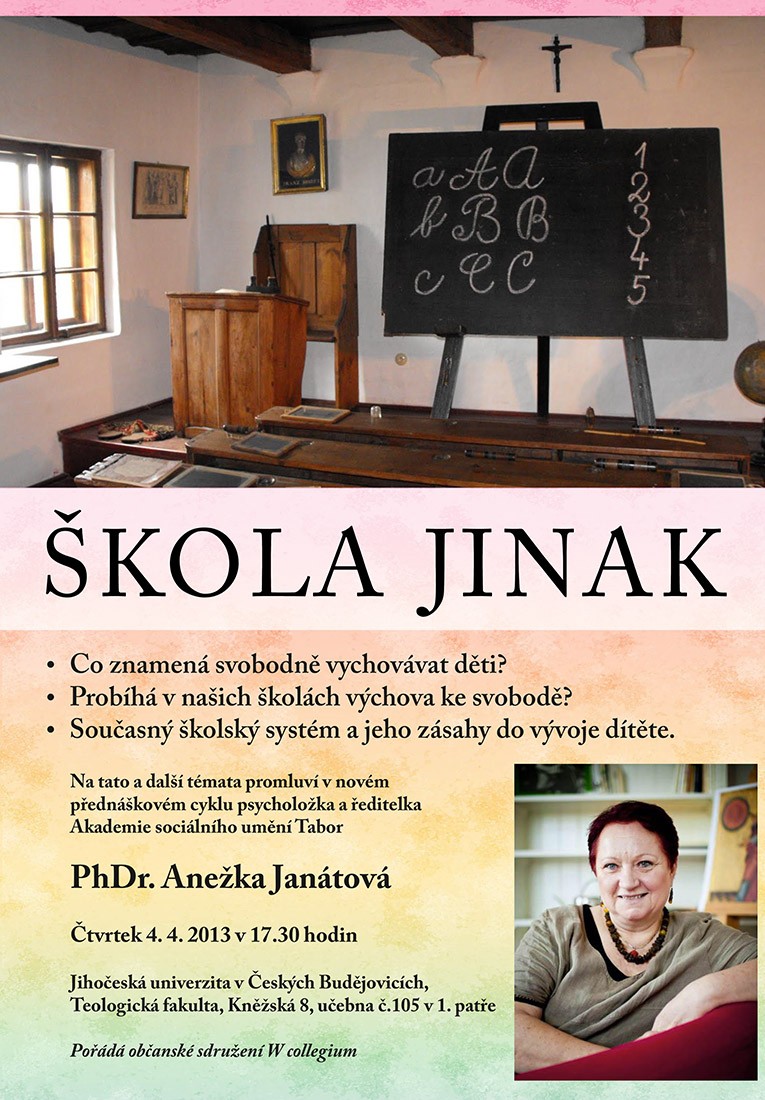 ŠKOLA JINAK, Anežka Janátová, přednáška v ČB - 4. 4. 2013.jpg